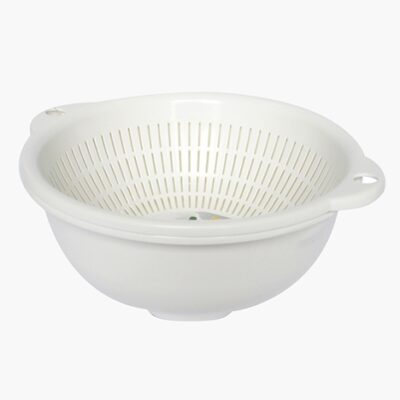 Sanada 1.1L Japanese Plastic Basket Brass Set (White)
