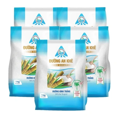 5 packs of An Khe white sugar 1kg