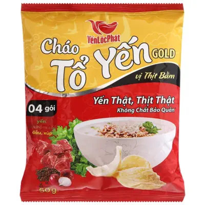 Alternative view of Yen Loc Phat gold bird's nest porridge, minced meat, 50g package