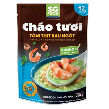 Fresh porridge with shrimp, meat and spinach SG Food 240g