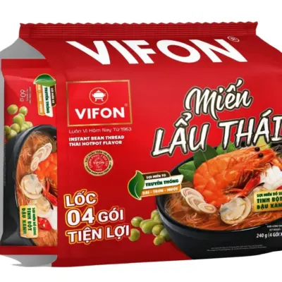 Lot of 4 packs of Vifon Thai hotpot vermicelli 60g