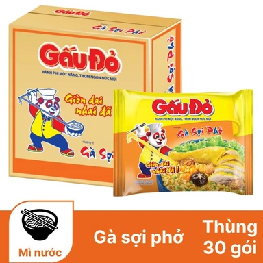 Box of 30 packs of Red Bear pho chicken noodles 63g